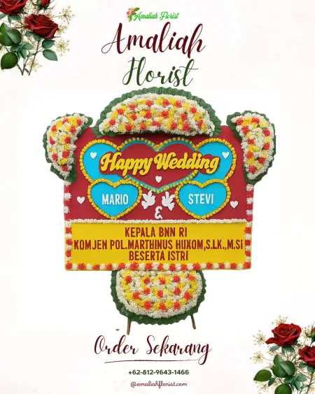 Papan Bunga Pernikahan Pontolo